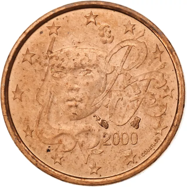 [#1250678] Frankreich, Euro Cent, 2000, Paris, BE, VZ, Copper Plated Steel, KM:1