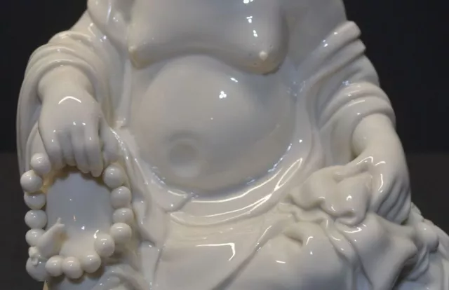 Antique Chinese/Japanese Dehua Blanc-de-Chine White Porcelain Buddha Statue 2