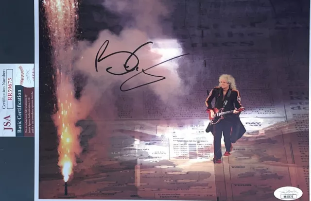 BRIAN MAY Signed 8x10 Photo "QUEEN" Closing Olympic Games 2012 JSA COA