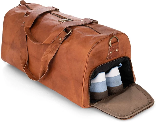 Sac de voyage en cuir fait à la main pour chaussures de voyage