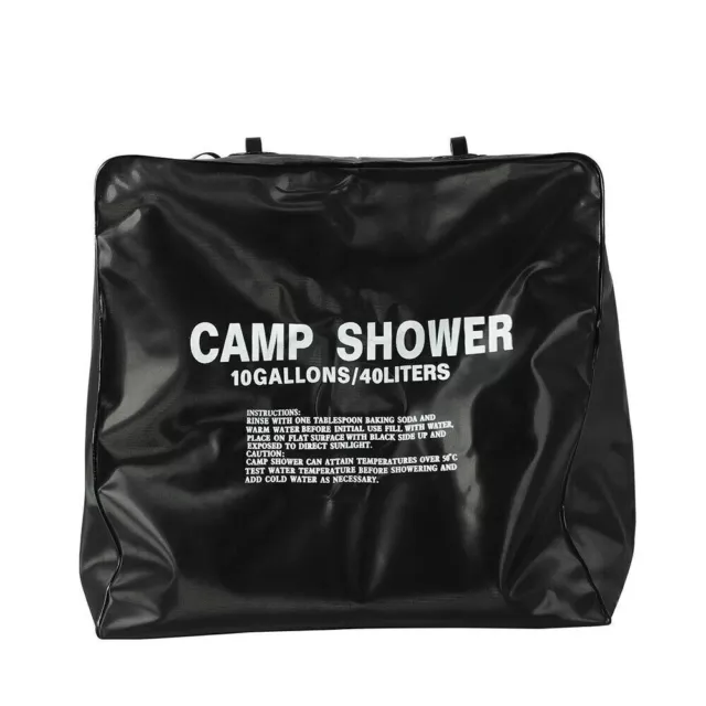 Portable 40L Solar Camping Shower Bag Outdoor Hiking Heated Bath Water Bag UK 3