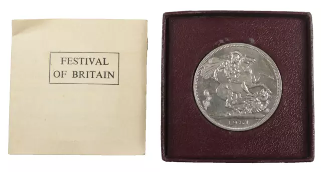 1951 Great Britain Festival Of Britain One Crown PL KM# 880