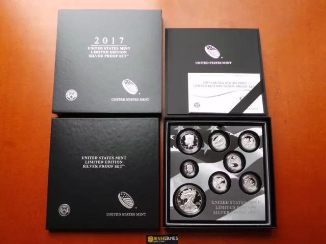 In Stock! 2017 S Proof Silver Eagle Limited Edition Proof Set 17Rc In Ogp