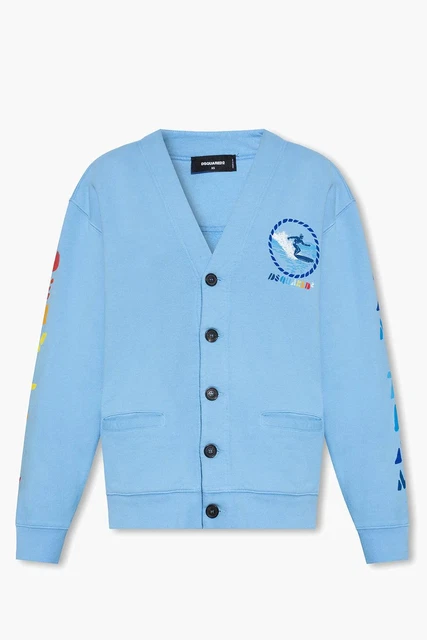 Dsquared2 Blue Oversize Cotton Cardigan - Women
