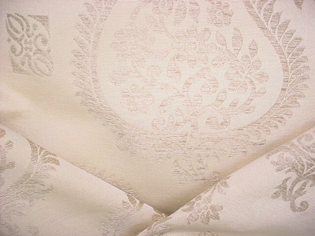 3-7/8Y Kravet Lee Jofa Golden Beige Floral Paisley Chenille Upholstery Fabric