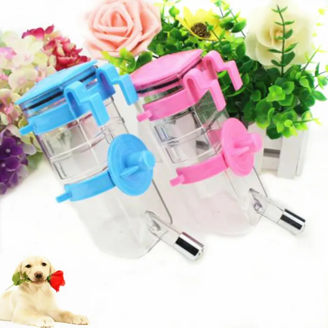 350ML Pet Dog Auto Dispenser Travel Portable Water Bottle for Crate Cage