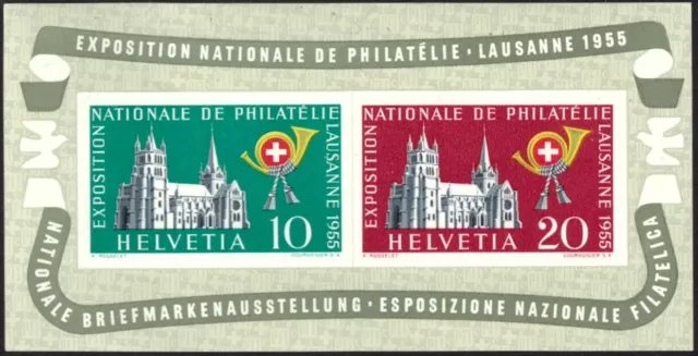 Schweiz Block 15 Lausanne 1955 tadellos postfrisch Mi. 100,-