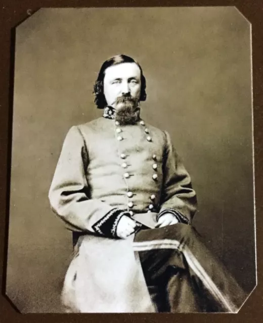 Civil War Major General George E Pickett tintype C035RP