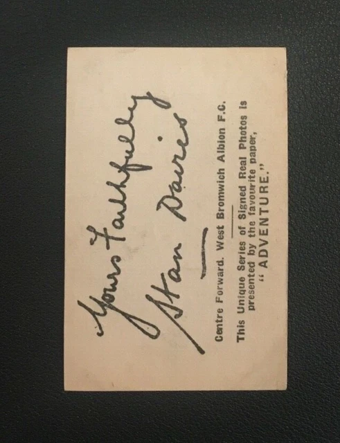 West Brom Spieler Handelskarte von Thomson 1923 Fußballer signiert echte Fotos 2