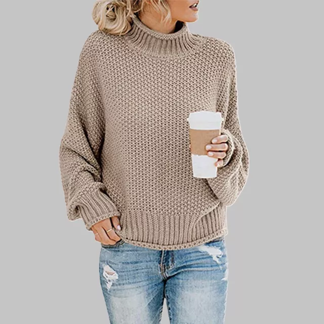 Women's Warm Sweater Shirt Turtleneck Knitted Sweater Knitted Sweater Sweatshirt