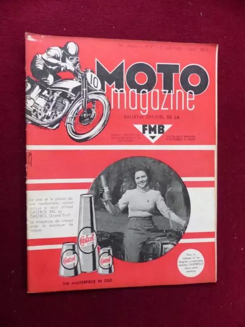 revue :  MOTO MAGAZINE   belgique  n° 7 du 1 avril  1950