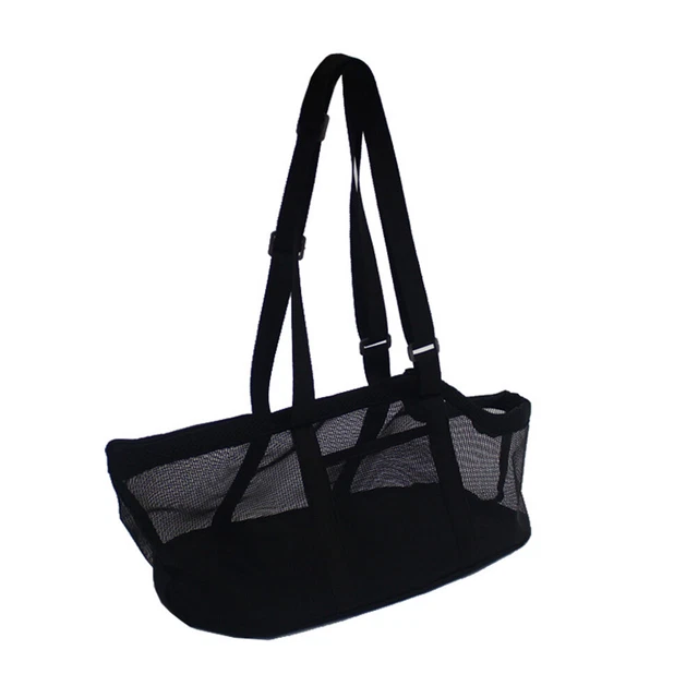 Mesh Shoulder Carrying Transport Bag Pet Cat Dog Carrier Handbag (Black) FS2#