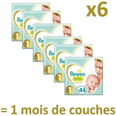 PAMPERS New Baby Taille 1 - 2 à 5Kg - 264 couches - Format pack 1 mois