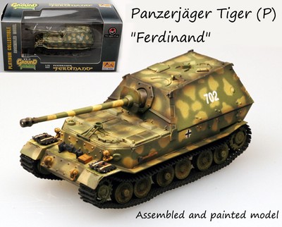 WW2 German Panzerjager tiger Ferdinand tank destroyer 1:72 no diecast Easy Model