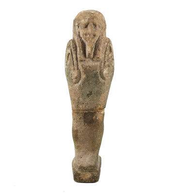 Archaic Egyptian Faience Pottery Shabti figure, Late Period?  Green