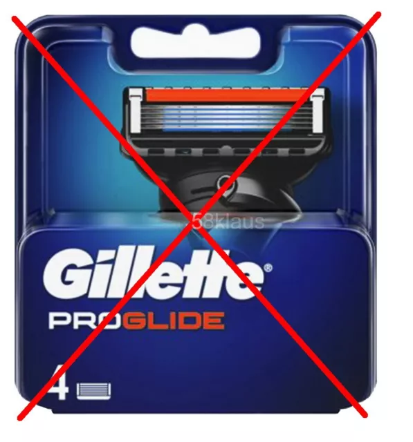 8 Gillette Proglide Rasierklingen / 2x 4 Stück neues Design