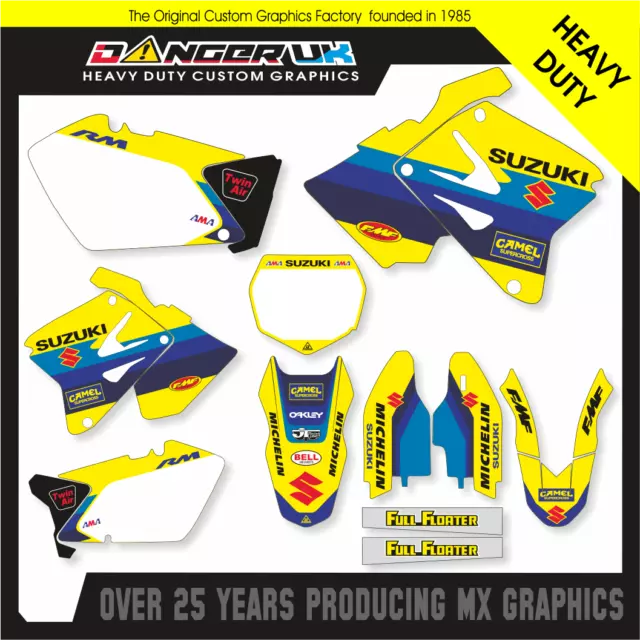 Suzuki Rm 125 250 2004 2005 2006 2007 2008 Retro Full Graphics Kit