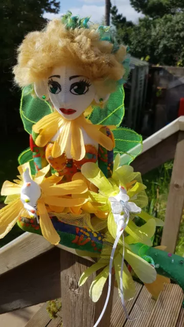 Handmade soft sculptured fairy cloth doll OOAK