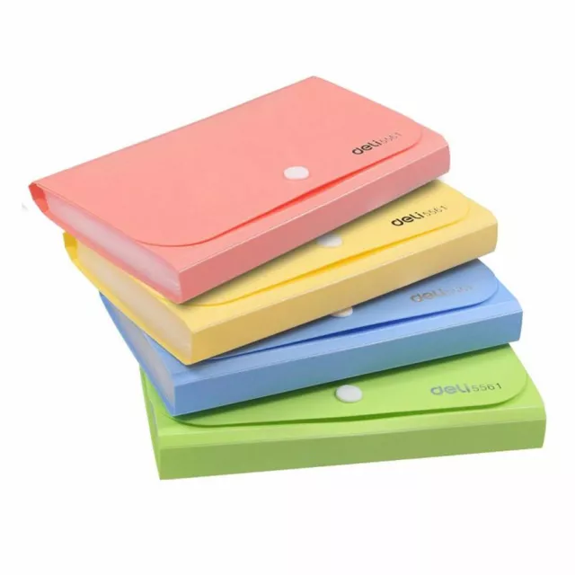 12 Pockets 4 Colors A6 Office Expanding File Folder Holder Organizer Fastener