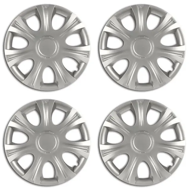 Equip 13'' Universal Fit ABS Plastic Wheel Trim Covers Stylish Hubcaps Set of 4