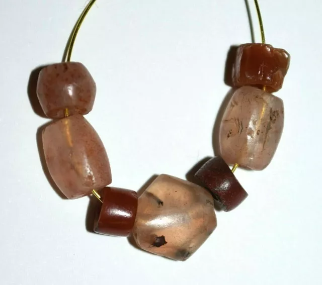 Ancient Agate Stone Excavated Djenne Dig Beads Mali African Trade 1000 Years Old