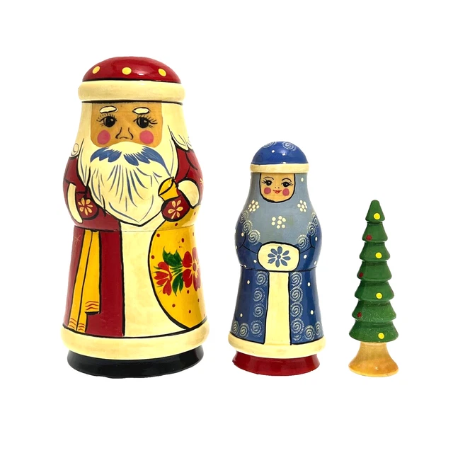 Décoration De Noël – Poupées Russes Peintes à La Main Par Vasilieva – Traditionnelles