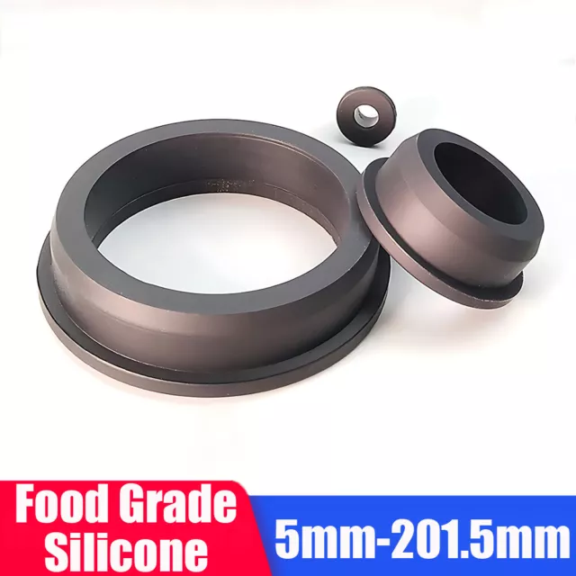 5mm-201.5mm Silicone Rubber Grommet Plug Bungs Cable Wiring Protect Bushes Black