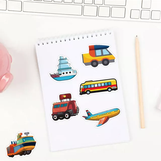 50Pcs Cartoon Truck Transports Stickers for Kids Bedroom Teachers School Decals