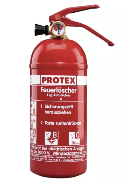 Extintor Protex | Gloria 1 KG ABC Con Soporte Coche