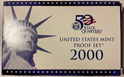 2000 S États Unis Preuve 10 Pièce de Monnaie Kit W/ Original Boîte San Fran Vêtu