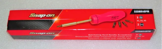 *NEW* Snap-on PINK Ratcheting Screwdriver SSDMR4BPM *PINK METALLIC HANDLE* NEW! 2