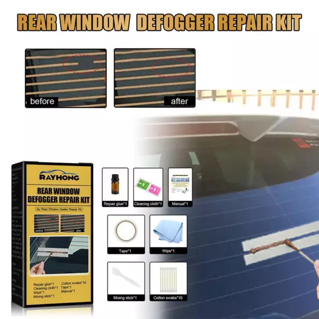 Car Rear Window Defogger Repair Kit DIY Scratched Broken Heater Grid Q0K6