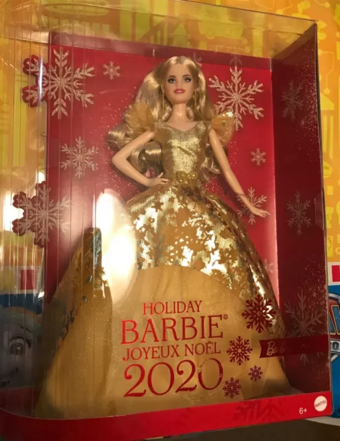 2020 Holiday Signature Barbie Doll Long Blonde Hair Mattel New In Box In Stock