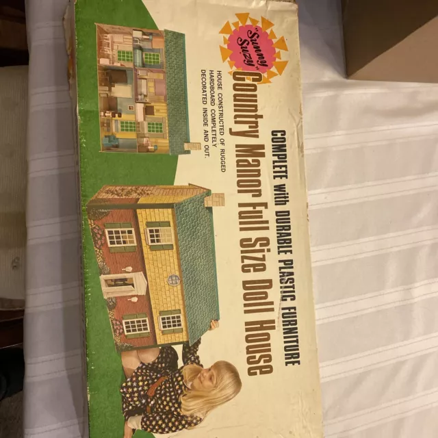 Sunny Suzy Furnish Country Manor Full Size Doll House New! Vintage!