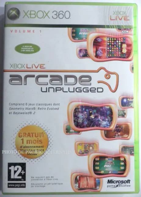 jeu ARCADE UNPLUGGED volume 1 pour XBOX 360 francais mini jeux game spiel X360