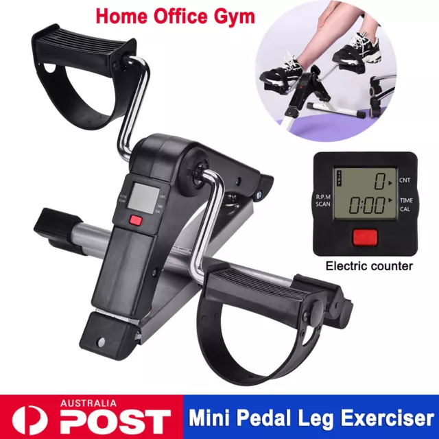 Under Desk Stationary Exercise Bike - Portable Arm Leg Foot Pedal Exerciser
