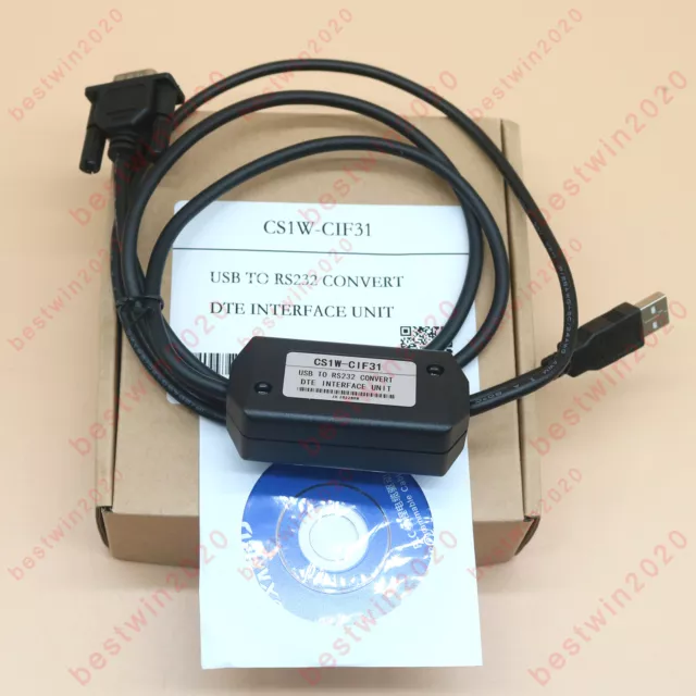 1PC CS1W-CIF31 Programming Cable USB To RS232 Conversion For OMRON NEW