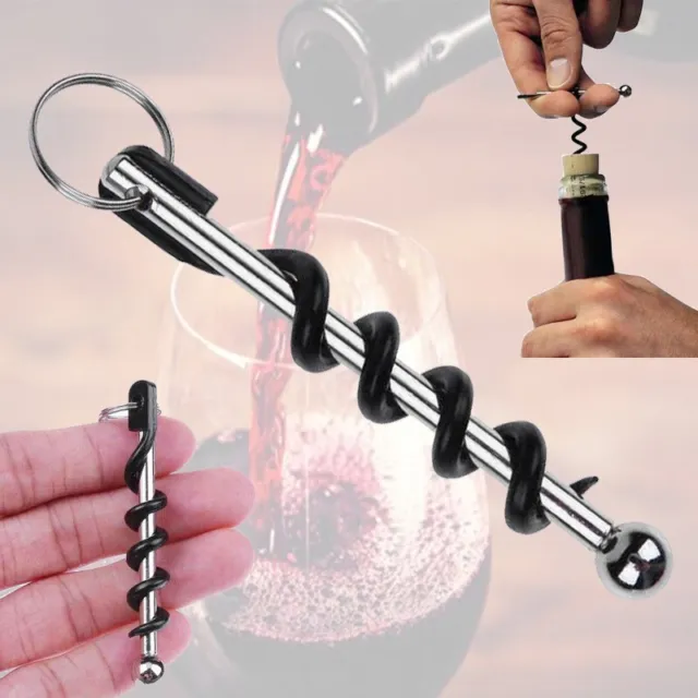 Multi-Functional Wine Bottle Opener Mini Cork Screw Keychain Party Bar Edc Tool