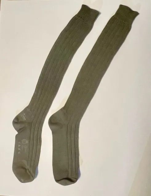 Vtg Austrian Bavarian Men's Wool Trachten Knee Socks - Worn W/Lederhosen Preowne