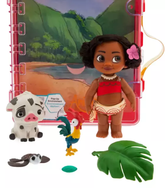 Disney Moana Animators' Collection Moana Mini Doll 5" /12cm Playset - New 2