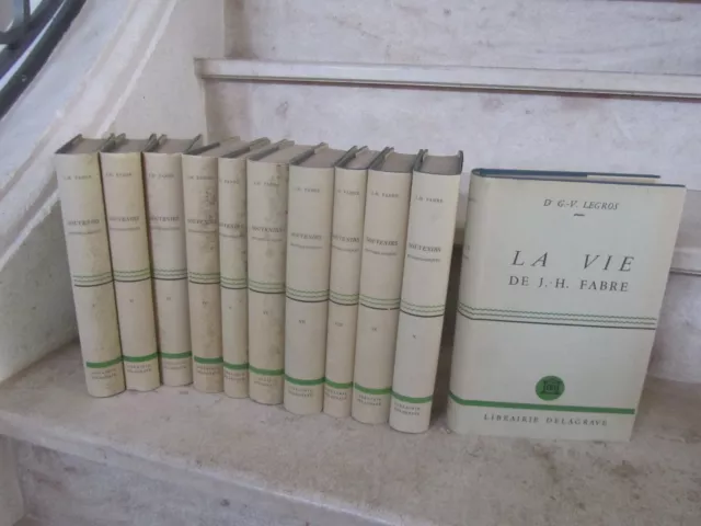 J-H. Fabre- Souvenirs entomologiques en 11 vol reliés (1951) planches et figures