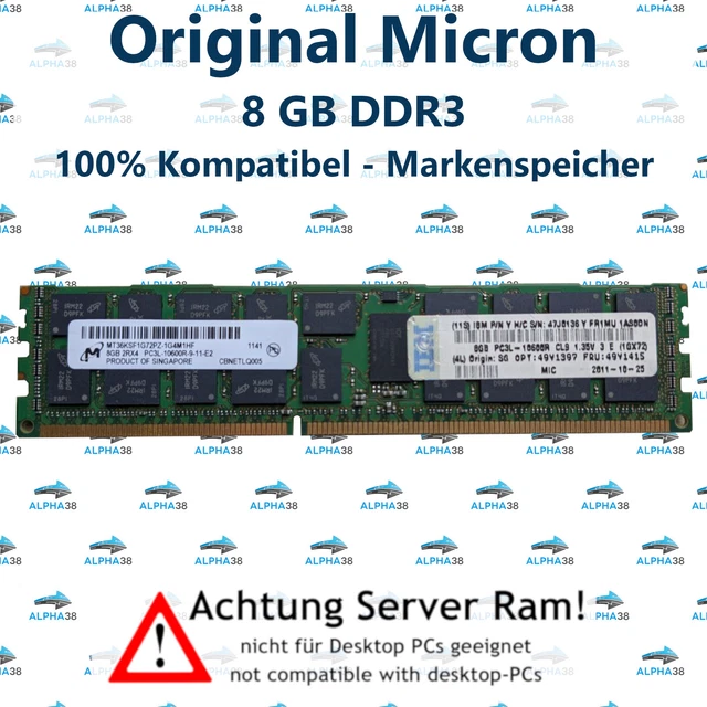 32 Go RDIMM ECC REG DDR3-1866 Supermicro 2028UT-BTNRT Serveur RAM