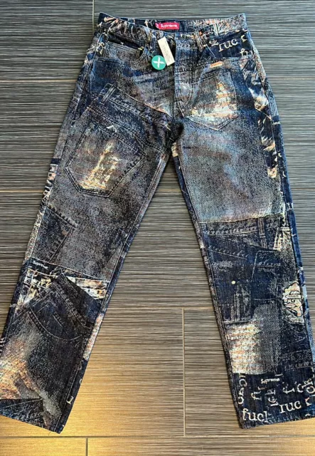 ホワイトブラウン Archive Denim Jacquard Regular Jean blue | vlamor.com
