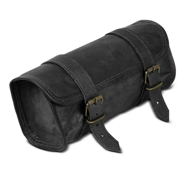 1 Taschen Motorrad Seitentasche Schwarz Leder Seitentasche Satteltaschen Pannier