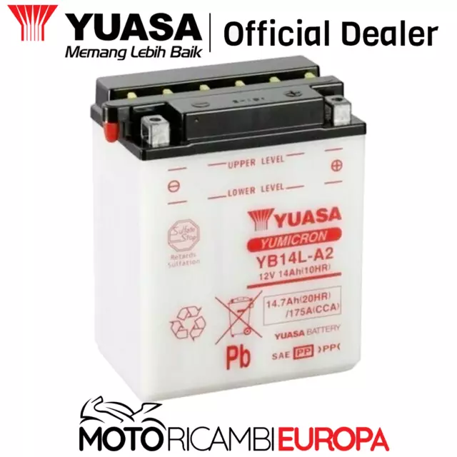 Batterie YUASA YB14L-A2 12V 14AH Gilera Nexus-Sp 500 2007 2008 2009