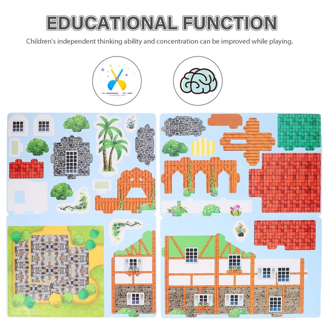 4 SETS CRAFTS for 3 Year Olds House Display Model 3D Puzzle Child £11.