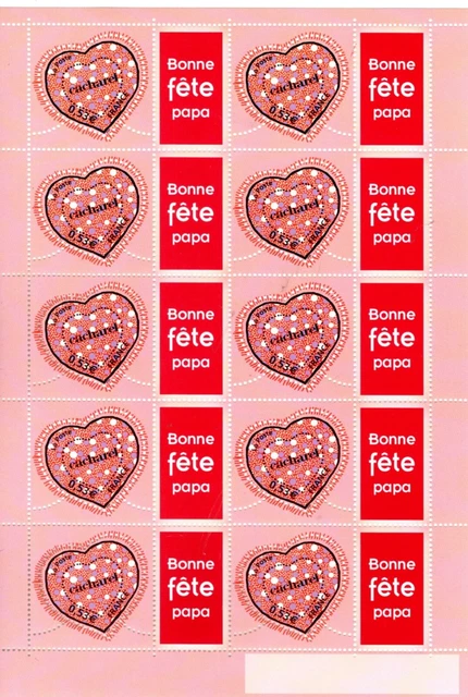 Bloc Feuillet Personnalisé France - Cacharel Avec 10 Timbres à 0,82 Euros