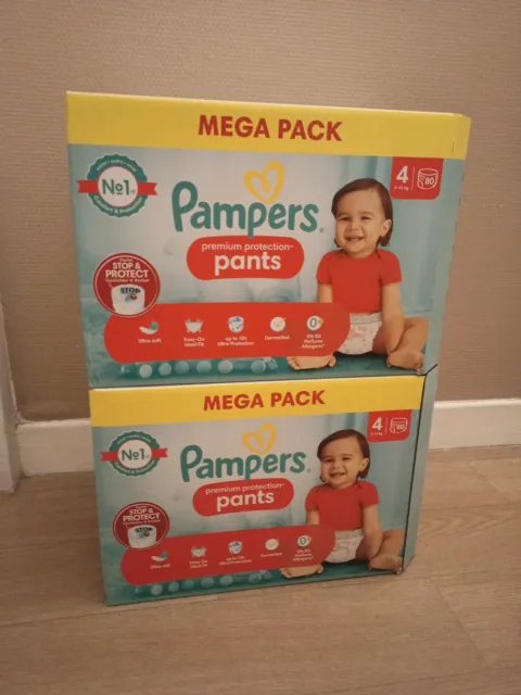 Lot 160 couches Pampers PREMIUM PROTECTION PANTS taille 4 (9-15 kg)