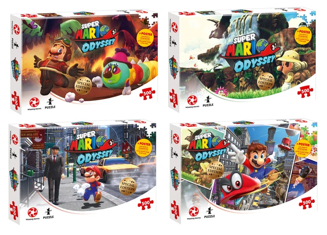 PUZZLE - SUPER Mario Odyssey - Puzzle 4er Set (4x 500 Teile) Supermario