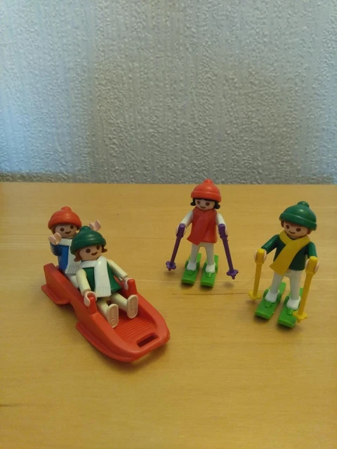 Ski Kids 3687 Playmobil Vintage, Neuf Sous Blister, Univers Nordique